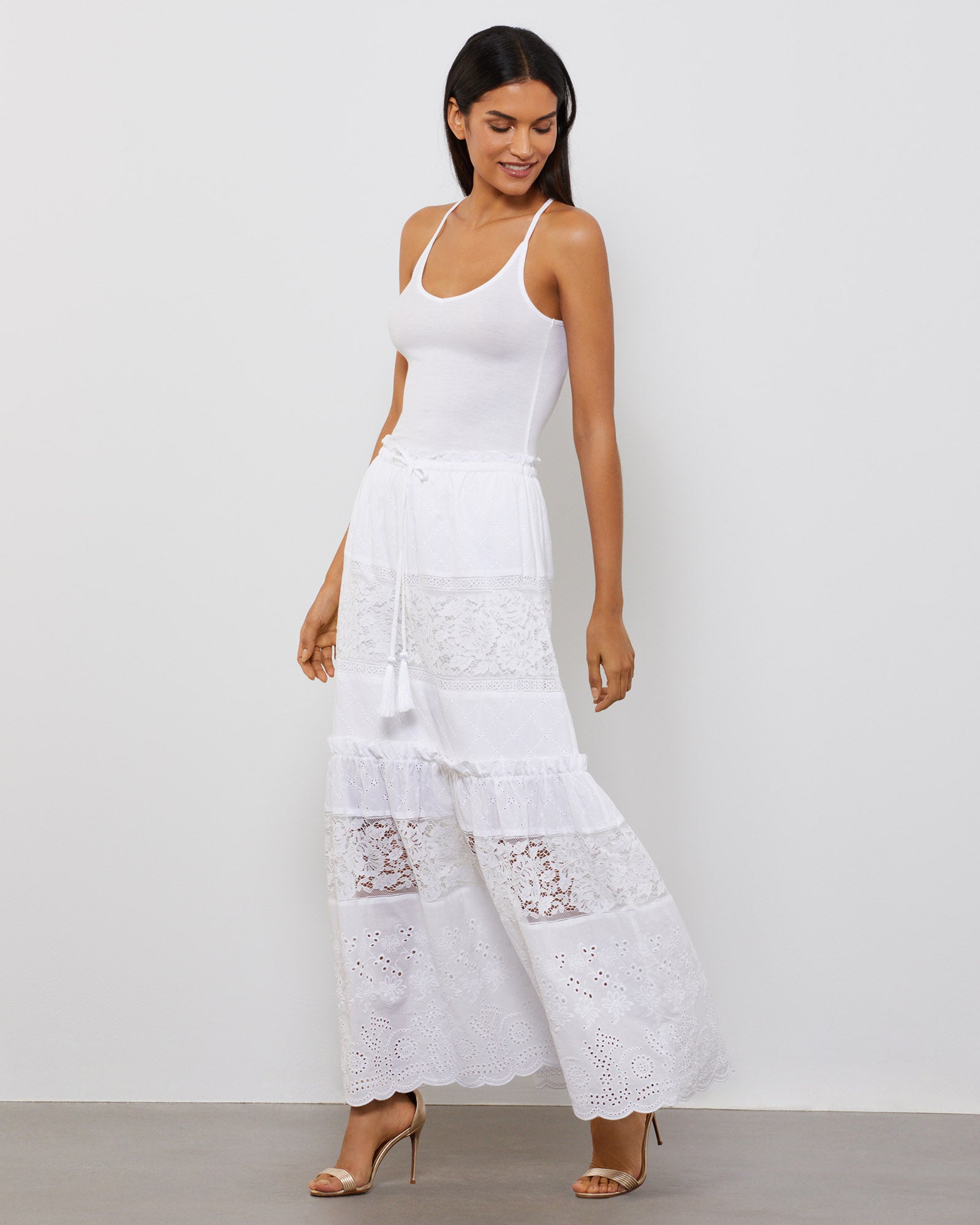 Tiered Lace Maxi Skirt - BCBGMAXAZRIA